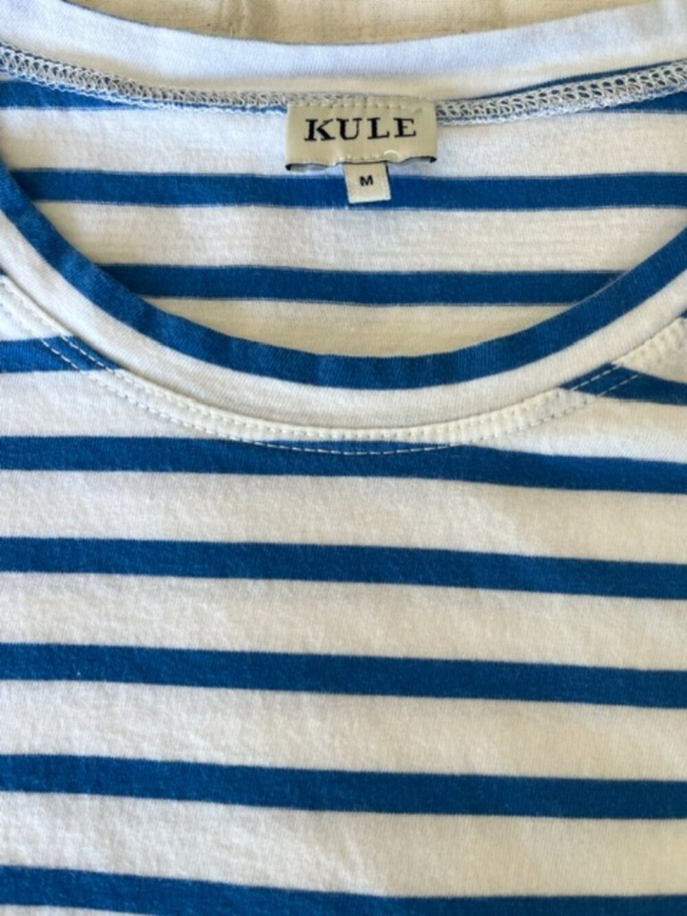 KULE Striped Modern Short Sleeve Tee | Size M - Picture 3 of 8